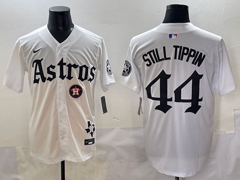 Men 2025 Houston Astros 44 Still Tippin White Five generations Joint Name Nike MLB Jersey style 11